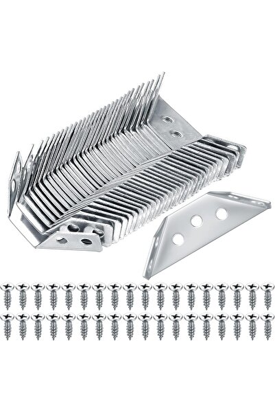 NO BRAND 30 de bucăți de colț pentru lemn, suporturi metalice pentru unghi dr...