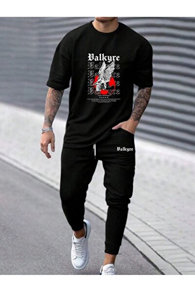 EFFRENATU Unisex Letter Printed T-Shirt – Round Neck, Short Sleeve, Casual Set