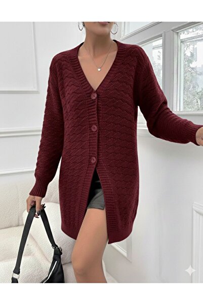 yardıtekstil Tricot Cardigan with Button Details, Stylish