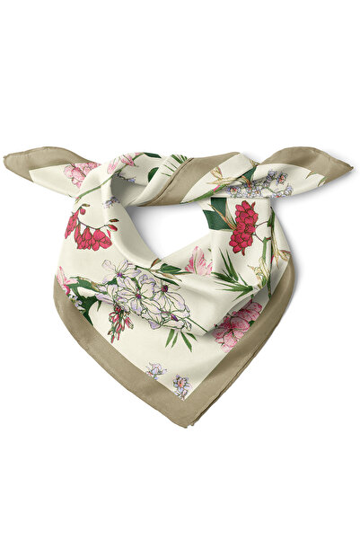 nehir eşarp Eșarfă cu model flori romantice de primăvară Bandana 50x50 Cm