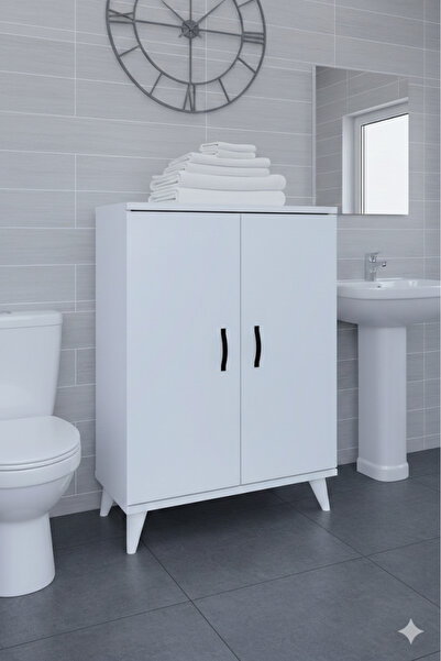 KZY Mobilya Güney 2 Kapaklı Banyo,Havlu Dolabı