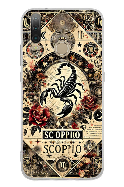 FLAMENKO حافظة هاتف شفافة بنمط برج العقرب متوافقة مع جهاز General Mobile GM 10