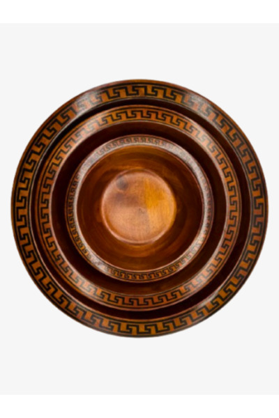 Generic Vietnamese Wooden Bowls Set of 3