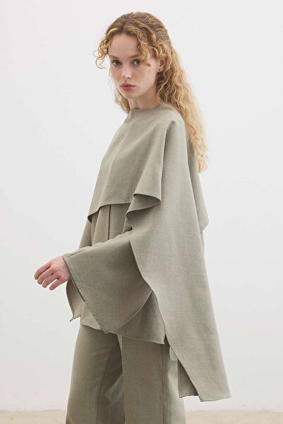 Hooopstore Cape Detailed Çağla Tunic