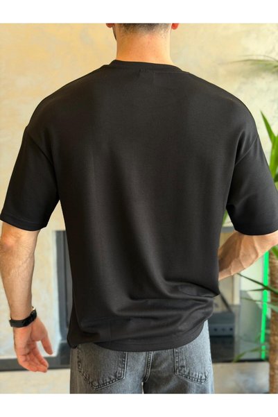 ECARTS Men's Premium Crew Neck Tshirt Black Eca060
