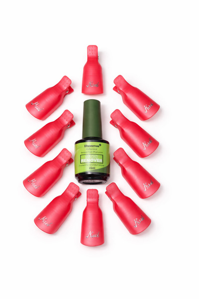 Dhavernas Soak Off Clips Set for Semi-Permanent Nail Polish Removal + Magic R...