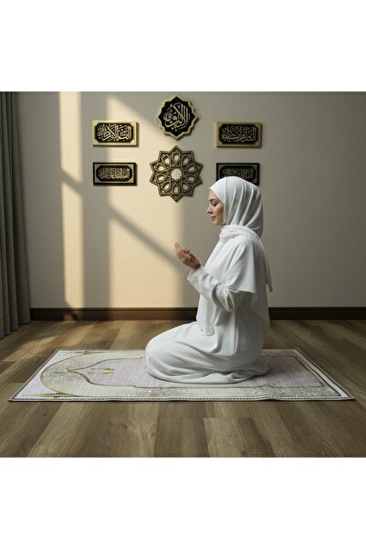Kamex Dijital Baskı Kaymaz Taban Seccade Namazlık 70*120