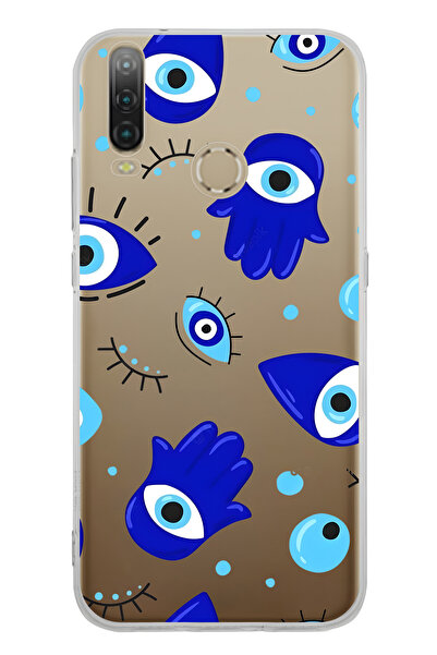 FLAMENKO حافظة هاتف شفافة بنمط يدوي من هامسا متوافقة مع جهاز جنرال موبايل GM 10