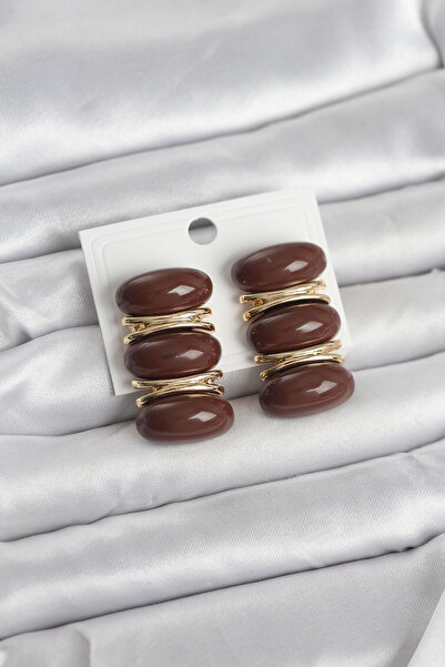 BSRE Brown Vintage Model Gold Color Women's Earrings
