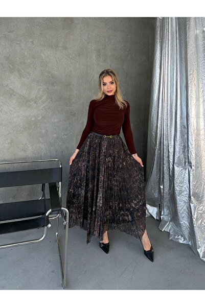 SERENCEE İTHAL TÜL KUMAŞTAN ETEKLİ BLÜZ TAKIM