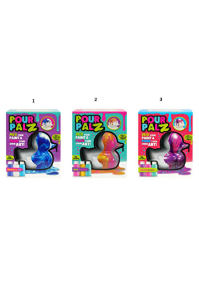 Toy Monster Pour Palz Rubber Duck Large – DIY Paint Pour Art Kit (60 ml, Asso...