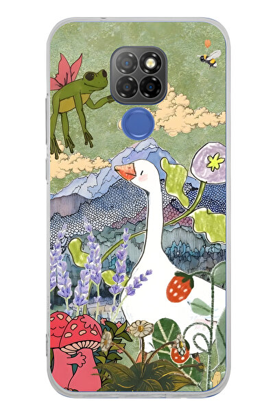 FLAMENKO حافظة هاتف شفافة بنمط الرسم التوضيحي من General Mobile GM 20 متوافقة...