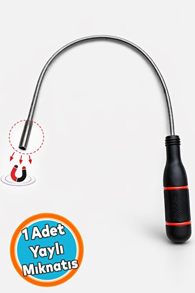 NZB Yaylı Mıknatıs 50 Cm 1.5 Lb Endüstriyel Güçlü Manyetik Çubuk Metal Toplam...