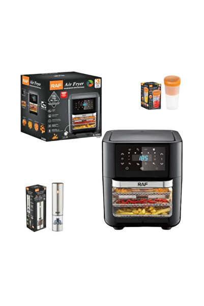 raf Air Fryer Digital R-5293, 12L, 1700W, Afișaj Digital, Negru + Râșniță și ...