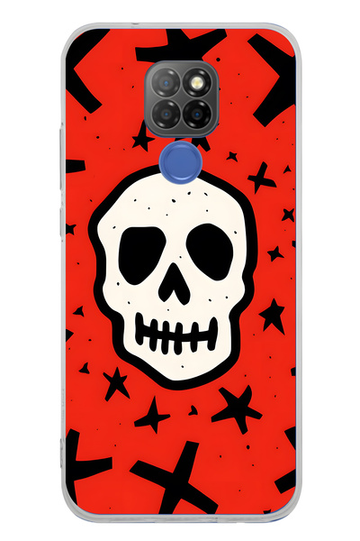 FLAMENKO حافظة هاتف شفافة بنمط جمجمة ونجمة متوافقة مع جهاز General Mobile GM 20