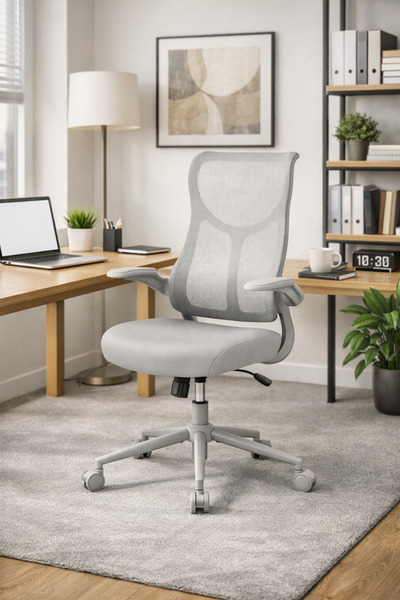 Adore Mobilya Techno Rest X Ergonomik File Sırtlı Ofis Çalışma Koltuğu – Gri