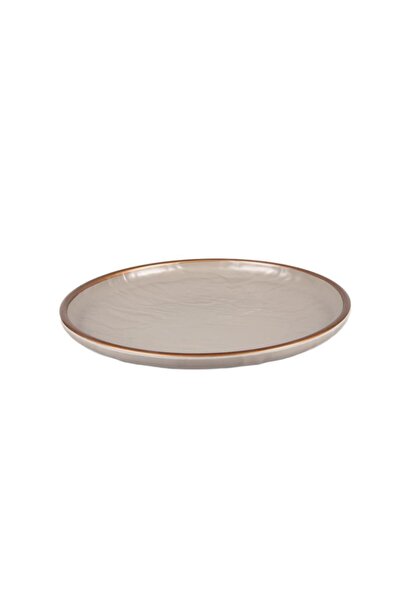 Globy Open Buffet Round Presentation Plate with Gold Edge – 36×36×4 cm