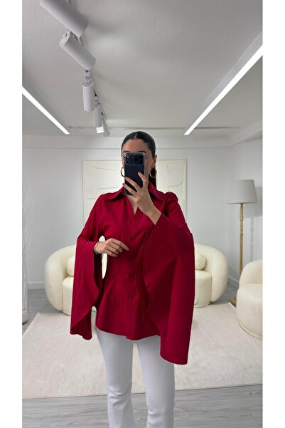 LUUNA STORE Meny Kol Detailed Shirt - Red