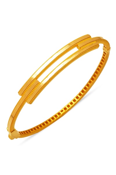 Harem Altın İki Sıra Ajda Model Kaburga Kelepçe Bilezik BLK6617