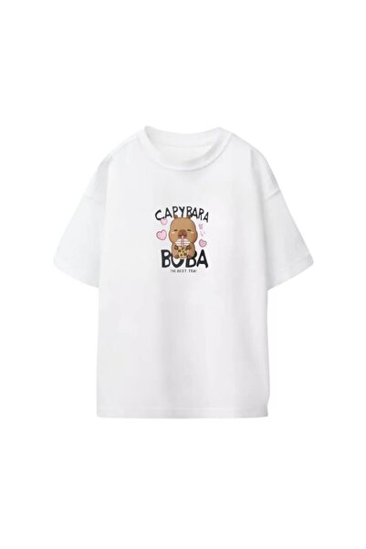 Machetta Tricou de vară unisex pentru copii cu imprimeu Capbara Boba