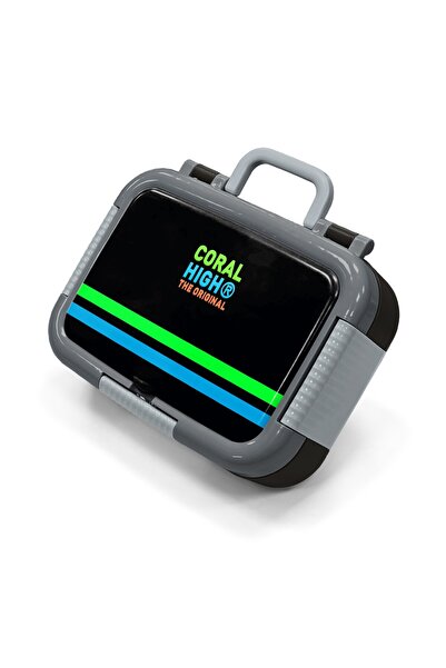 Coral High Kids Black Stainless Steel Lunch Box 39235