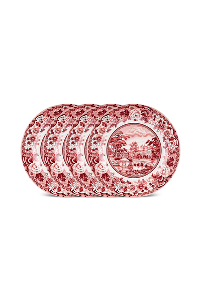 Karaca Old Town 4 Parça Pasta Takımı Pembe 21 cm