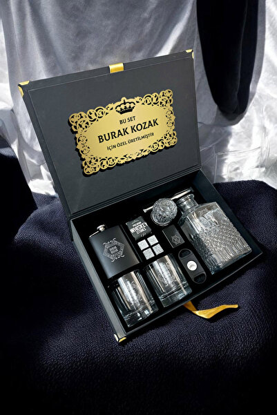 hediyemen Kişiye Özel Tasarım Viski & Puro Keyif Kutusu – Premium Süngerli Box