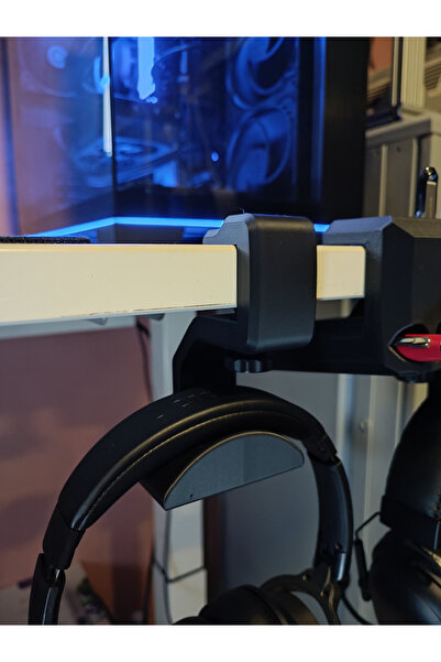 DU&ER حامل سماعات الأذن بجانب الطاولة مع مشبك