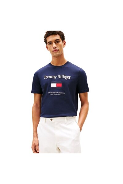 Tommy Hilfiger Tricou TOMMY EMBRO FLAG TEE Barbati