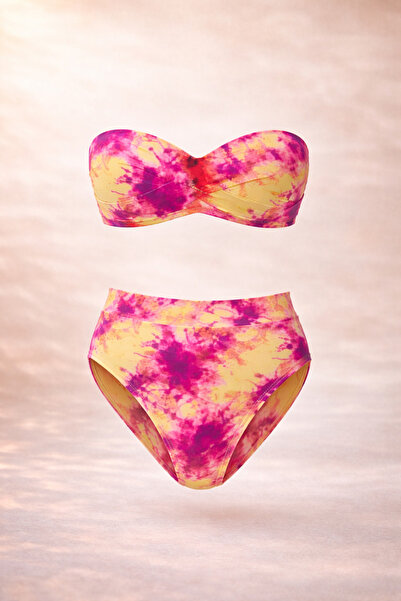 Urrenn 2026 New Season Padded Strapless High Waist Bikini Set - Beachwear wit...