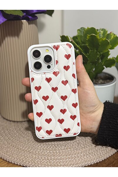 daystar Heart Pattern Premium Inflatable Quilted Phone Case Compatible with i...