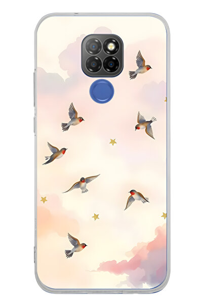 FLAMENKO حافظة هاتف شفافة بنمط الطائر الطائر المتوافقة مع جهاز General Mobile...