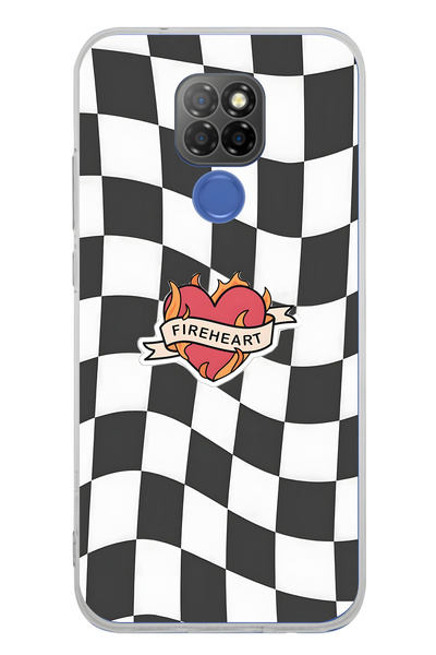 FLAMENKO حافظة هاتف شفافة بنمط مربع من جينيرال موبايل GM 20 متوافقة مع فايرهارت