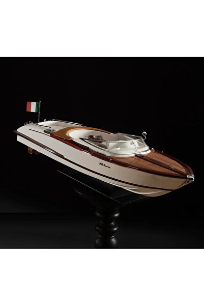 ehobim Riva Aqua GC El Yapımı Ağaç Model Sürat Teknesi 88cm