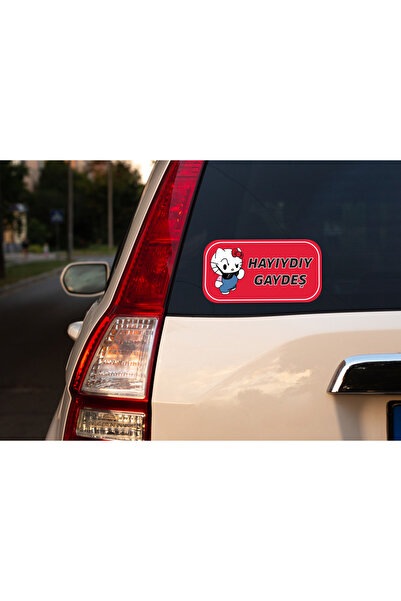 DRN DİZAYN Hello Kitty Hayıydıy Gaydeş Araç Sticker'ı