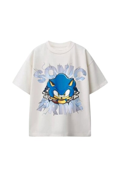 Machetta Tricou de vară unisex pentru copii, cu imprimeu Sonic Prime