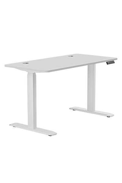 KARR OFFICE O-Flex Çift Motorlu Elektrikli Yükseklik Ayarlı 180×80 Beyaz Ayak...