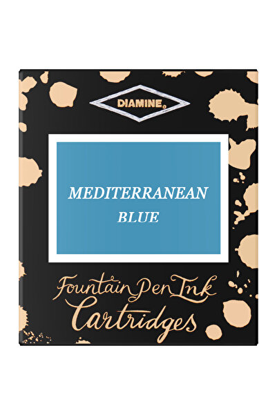 Diamine Set de 6 cartușe de cerneală - Albastru mediteranean