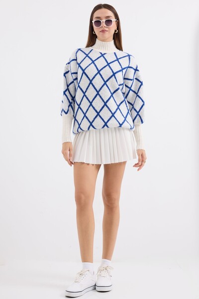 Modamorfo 15889 Turtleneck Oversize Knitwear Sweater - Saks