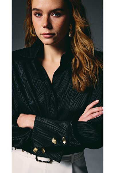 Sateen Zebra Pattern Shirt