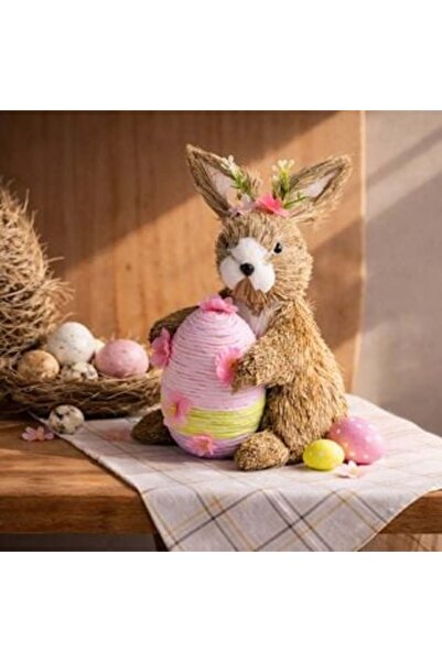 OEM Iepure turcesc cu bază de flori roz 26 CM