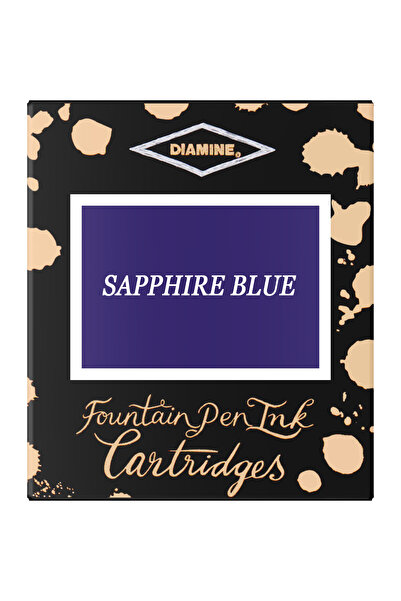 Diamine Set de 6 cartușe de cerneală - Albastru safir