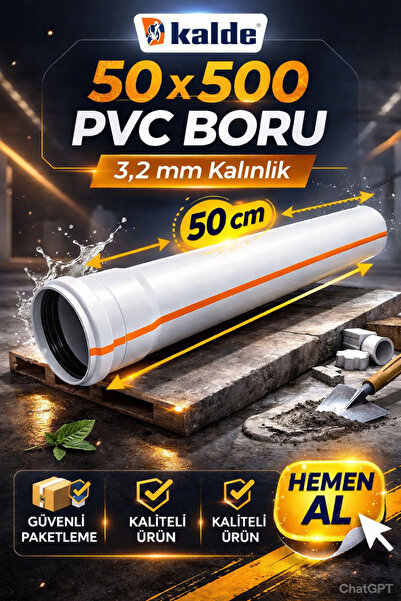 KALDE 50X500 PVC BORU