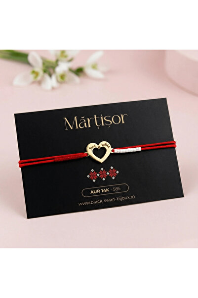 BLACK SWAN Bijoux 14K Gold Charm for Sister - Engraved Gold Heart 'Beloved Si...