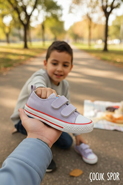 enoch Burun Korumalı Bez Dokulu Cırtlı Çocuk Ayakkabı