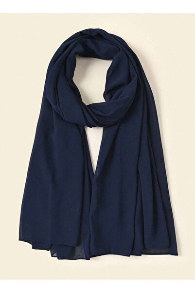 Generic shawl navy blue chiffon hijab headscarf