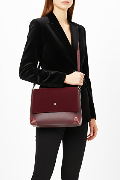 Nemesis Shoes Benin Women's Hand and Shoulder Bag Claret Red