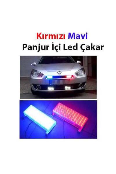 SOLVEKS PANJUR ARASI ÇAKAR LAMBA DİKDÖRTGEN 96 LEDLİ KIRMIZI/MAVİ ( 002584 ) ...