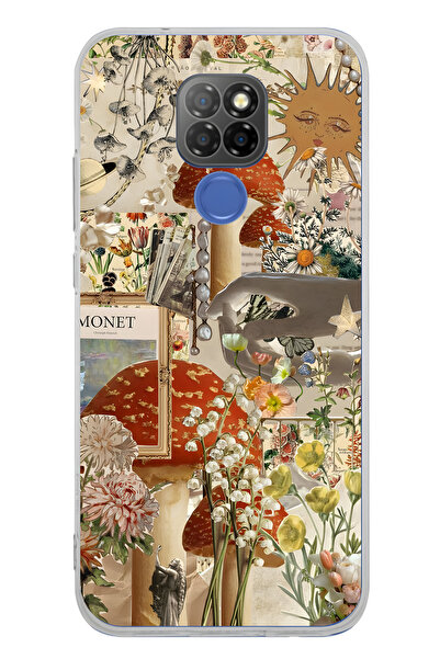 FLAMENKO حافظة هاتف شفافة بنمط حديقة الفطر متوافقة مع جهاز General Mobile GM 20