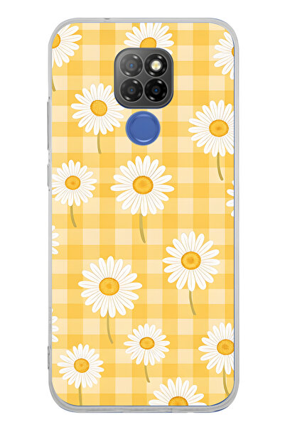 FLAMENKO حافظة هاتف شفافة بنمط مربعات صفراء متوافقة مع جهاز General Mobile GM 20